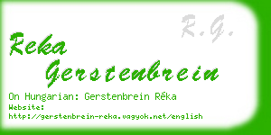 reka gerstenbrein business card